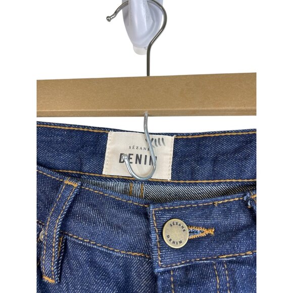 Sézane Womens Brut Sexy Slim-Fit Denim Jeans High-Waisted Size 30 Blue - Picture 5 of 16